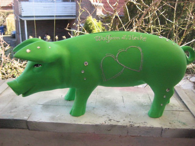 Grünes Sparschwein zur Hochzeit_1