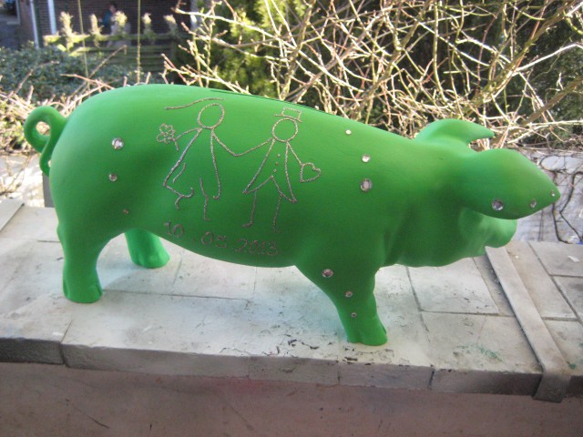 Grünes Sparschwein zur Hochzeit_2