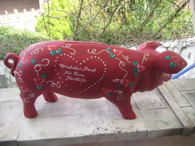 Rotes Sparschwein zur Hochzeit_2