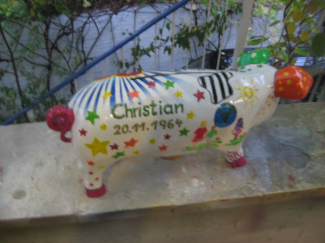 Sparschwein zur 80er Party