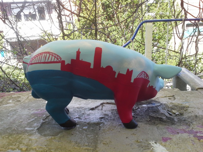 Sparschwein mit Kölner Skyline_2