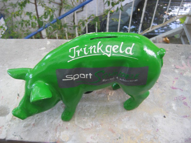 Sparschwein zur Geschäftseröffnung