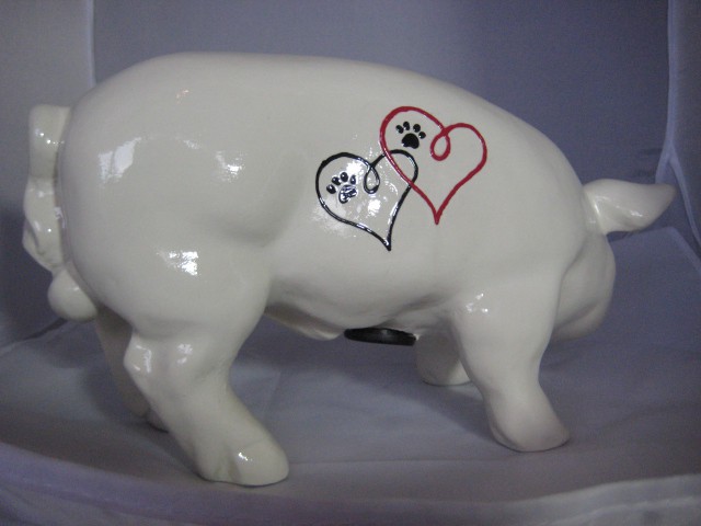 Sparschwein mit Comichund zur Hochzeit_2